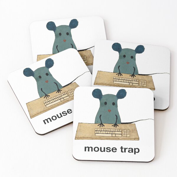 Item preview, It's a trap! Cute mouse and keyboard. designed and sold by Relephants.