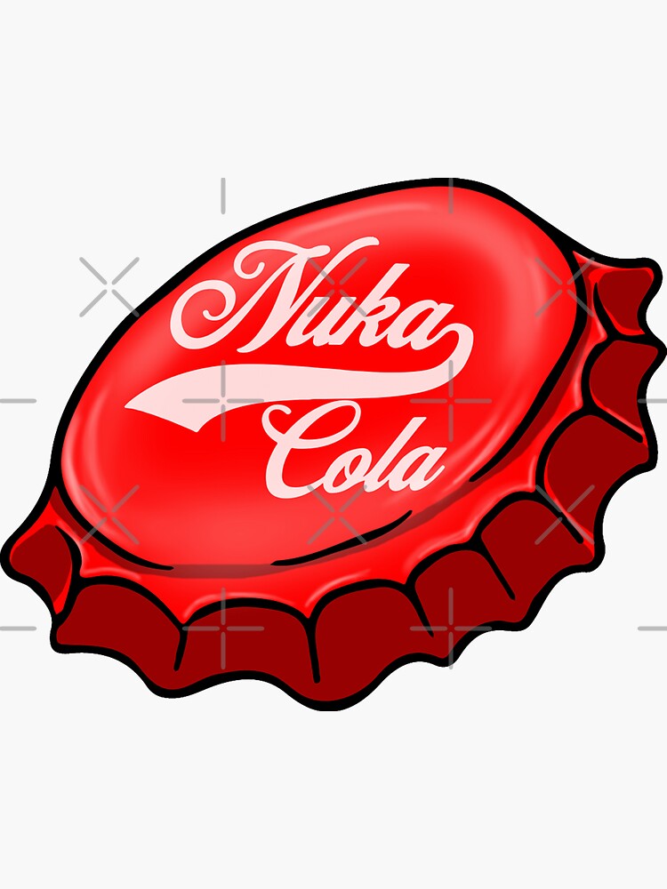 Fallout Nuka-Cola bottle cap Sticker for Sale by Murderbunnytees