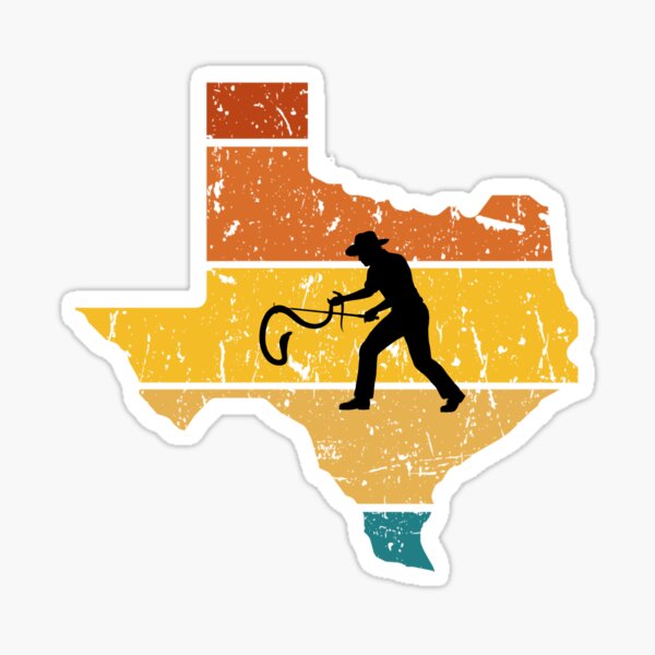 Item preview, Retro Herping Texas Snake Hunter  designed and sold by CritterStickers.