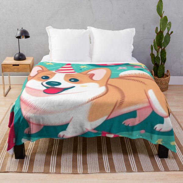 Item preview, Kawaii Corgi Birthday Extravaganza - Cute Dog with Presents and Balloons designed and sold by Akira Miyamoto.