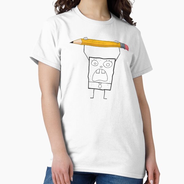 Vista previa del artículo con la obra «Bob Esponja Pantalones Cuadrados DoodleBob Lápiz Rage», diseñado y vendido por FifthSun.