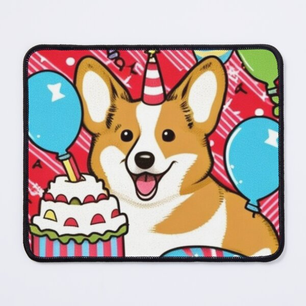 Item preview, Kawaii Corgi Birthday Extravaganza - Cute Dog with Presents and Balloons designed and sold by Akira Miyamoto.