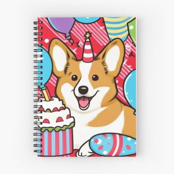 Item preview, Kawaii Corgi Birthday Extravaganza - Cute Dog with Presents and Balloons designed and sold by Akira Miyamoto.