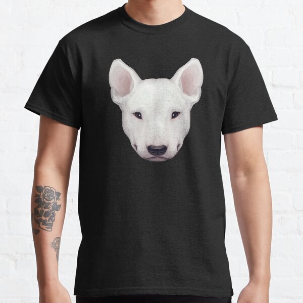 Item preview, White Bull Terrier Portrait designed and sold by Bullterrier.