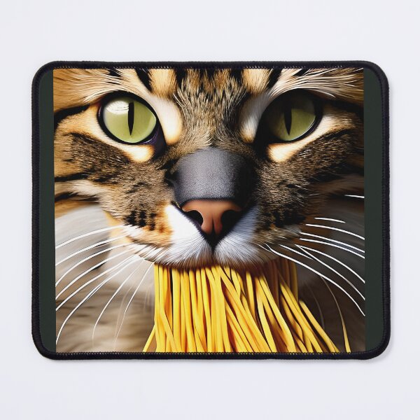 Item preview, Cat Eating Spaghetti designed and sold by OkGalerieRB.