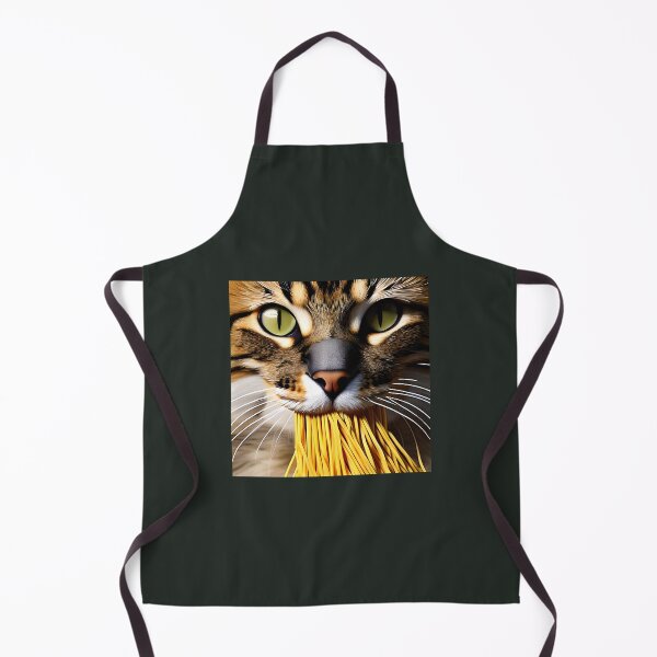Aperçu de l'œuvre Chat mangeant des spaghettis créée et vendue par OkGalerieRB.