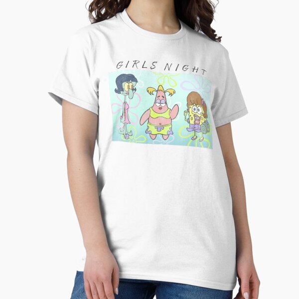 Vista previa del artículo con la obra «Bob Esponja Pantalones Cuadrados Patricio Calamardo Noche De Chicas», diseñado y vendido por FifthSun.