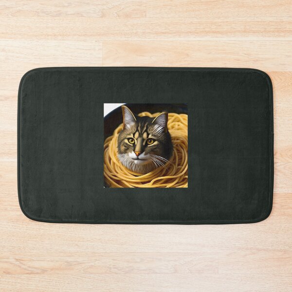 Aperçu de l'œuvre Chat mangeant des spaghettis créée et vendue par OkGalerieRB.