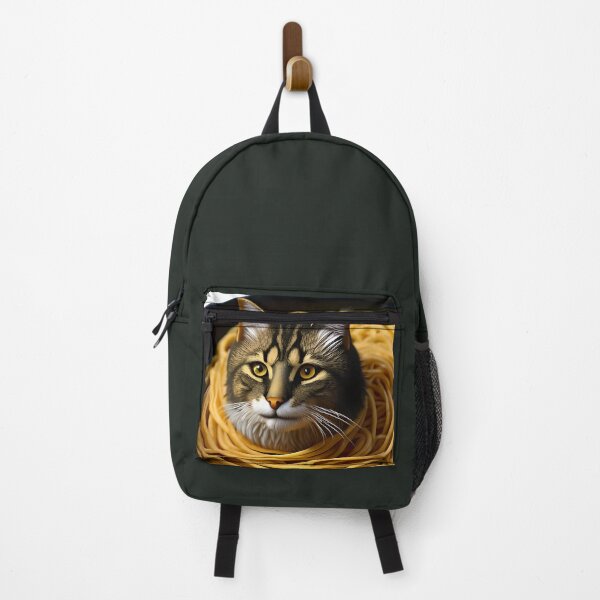 Aperçu de l'œuvre Chat mangeant des spaghettis créée et vendue par OkGalerieRB.