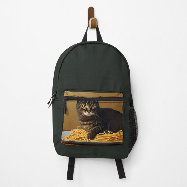 Aperçu de l'œuvre Chat mangeant des spaghettis créée et vendue par OkGalerieRB.