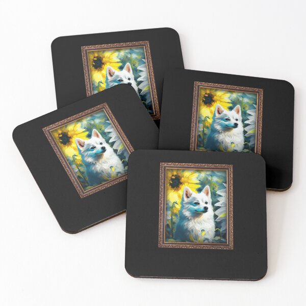 Aperçu de l'œuvre Alaskan Klee Kai Sunflower Painting Adorable Dog créée et vendue par rafaeltto.