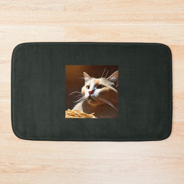 Aperçu de l'œuvre Chat mangeant des spaghettis créée et vendue par OkGalerieRB.
