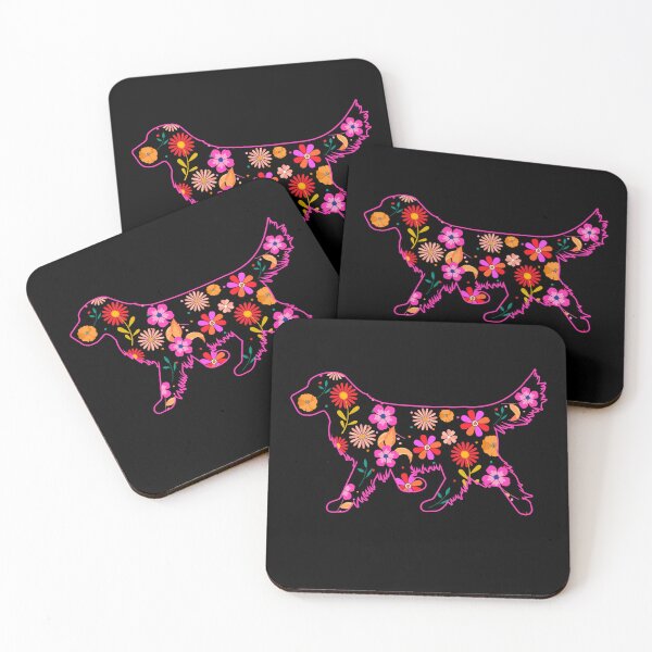 Item preview, golden retriever flower dog lover design cute golden retriever floral gift designed and sold by alaechamlal.