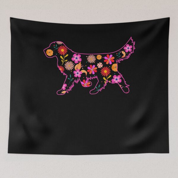 Item preview, golden retriever flower dog lover design cute golden retriever floral gift designed and sold by alaechamlal.