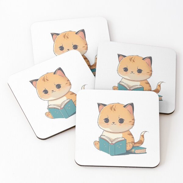 Item preview, Cute Orange Cat Reading designed and sold by Necessaire.