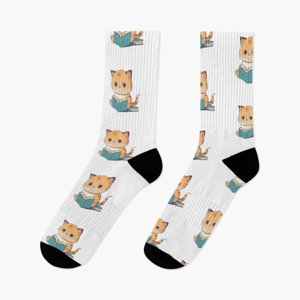 Item preview, Cute Orange Cat Reading designed and sold by Necessaire.