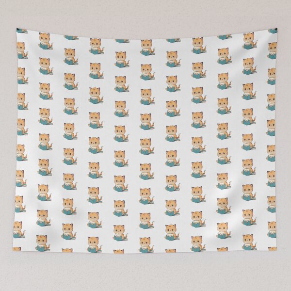 Item preview, Cute Orange Cat Reading designed and sold by Necessaire.
