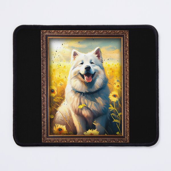Aperçu de l'œuvre Alaskan Malamute Sunflower Painting Adorable Dog créée et vendue par rafaeltto.