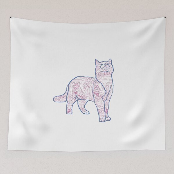 Item preview, Cat and Pattern - Newspapers - Astonished Cat Company - Great Gift for Cat Lovers designed and sold by AstonishedCatCo.
