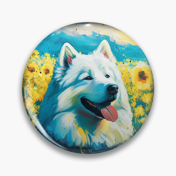 Aperçu de l'œuvre Alaskan Malamute Sunflower Painting Adorable Dog créée et vendue par rafaeltto.