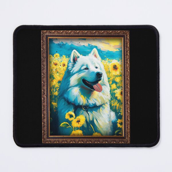 Aperçu de l'œuvre Alaskan Malamute Sunflower Painting Adorable Dog créée et vendue par rafaeltto.