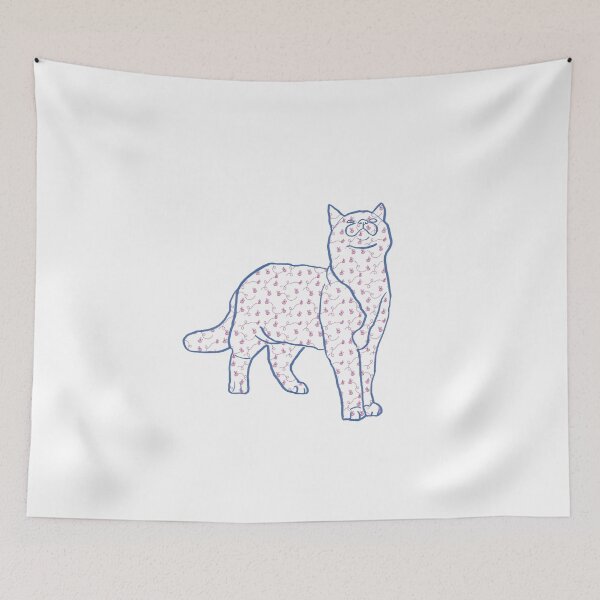 Item preview, Cat and Pattern - Little Bees - Astonished Cat Company - Great Gift for Cat Lovers designed and sold by AstonishedCatCo.