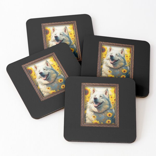 Aperçu de l'œuvre Alaskan Malamute Sunflower Painting Adorable Dog créée et vendue par rafaeltto.