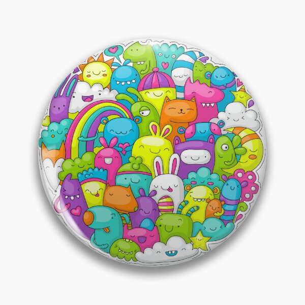 Item preview, happy colorful monster doodle designed and sold by zsooofija.