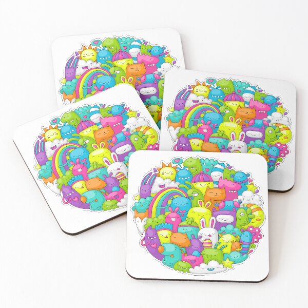 Item preview, happy colorful monster doodle designed and sold by zsooofija.
