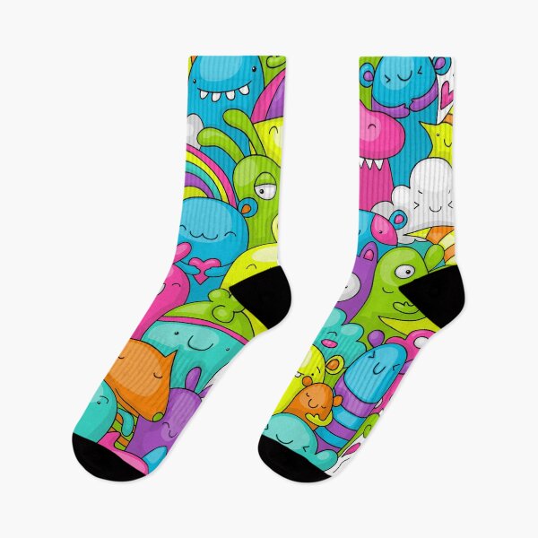 Item preview, happy colorful monster doodle designed and sold by zsooofija.