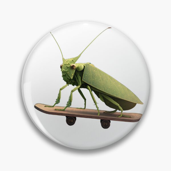 Item preview, Katydid on a Skateboard  designed and sold by TheJadeCat.
