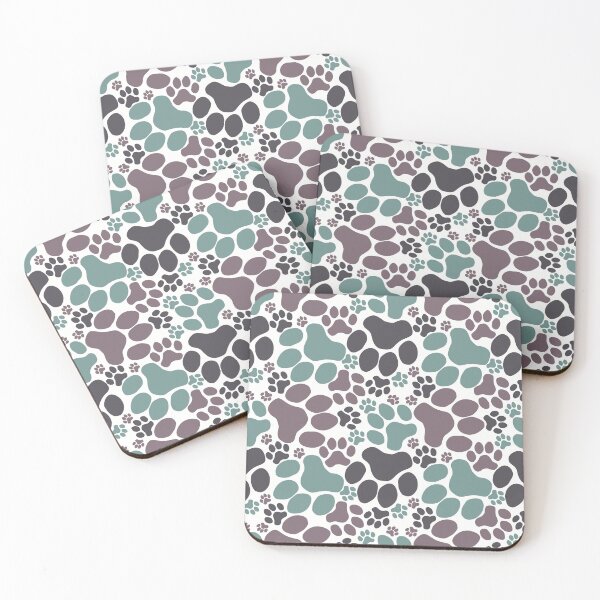 Item preview, Dog Paw Camo Seamless Pattern Green Brown Grey designed and sold by MoePark.