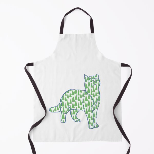 Item preview, Cat and Pattern - Green Trees - Astonished Cat Company - Great Gift for Cat Lovers designed and sold by AstonishedCatCo.