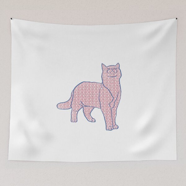 Item preview, Cat and Pattern - Tiles - Astonished Cat Company - Great Gift for Cat Lovers designed and sold by AstonishedCatCo.