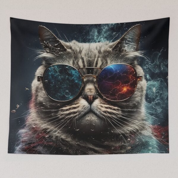 Item preview, Cosmic Cool Kitty Cat - Kitten with Sunglasses designed and sold by ArtificialEye.
