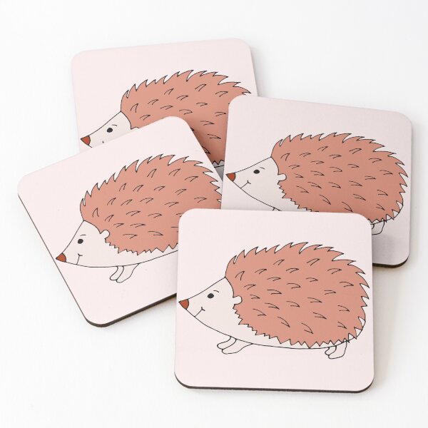 Item preview, Punk hedgehog in happy mode on pale pink designed and sold by FrancesPoff.