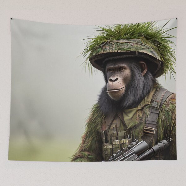Item preview, Ape Pocalypse Now No.15 Ghillie Suit #2 designed and sold by LastHighwayTees.