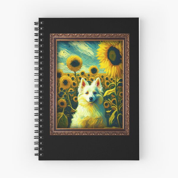 Item preview, American Eskimo Sunflower Painting Adorable Dog designed and sold by rafaeltto.