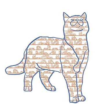 Artwork thumbnail, Cat and Pattern - Books - Astonished Cat Company - Great Gift for Cat Lovers by AstonishedCatCo