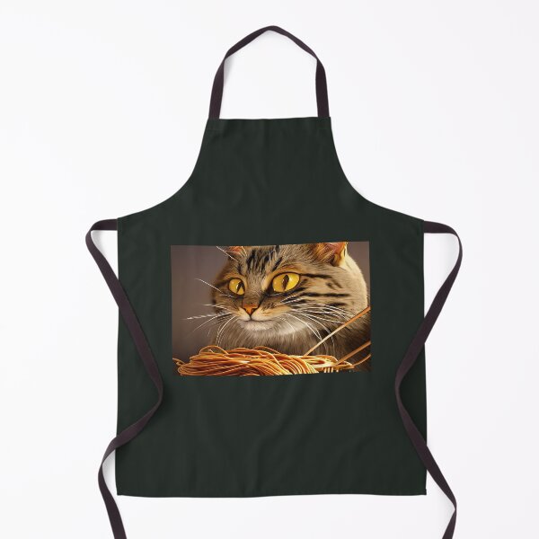 Aperçu de l'œuvre Chat mangeant des spaghettis créée et vendue par OkGalerieRB.