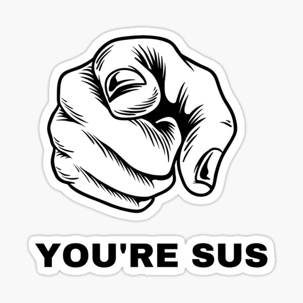 Youre Sus Emoji Sticker for Sale by AlpacaSmokes
