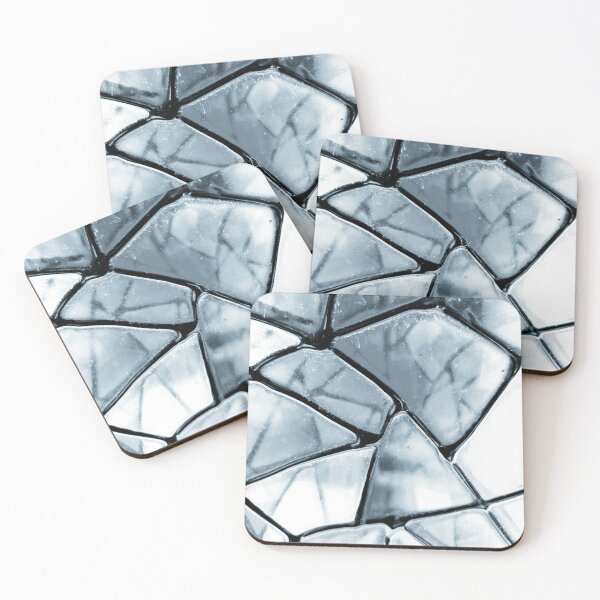 Item preview, Coloured glass close up photo design in blue designed and sold by WorldOfWendyArt.