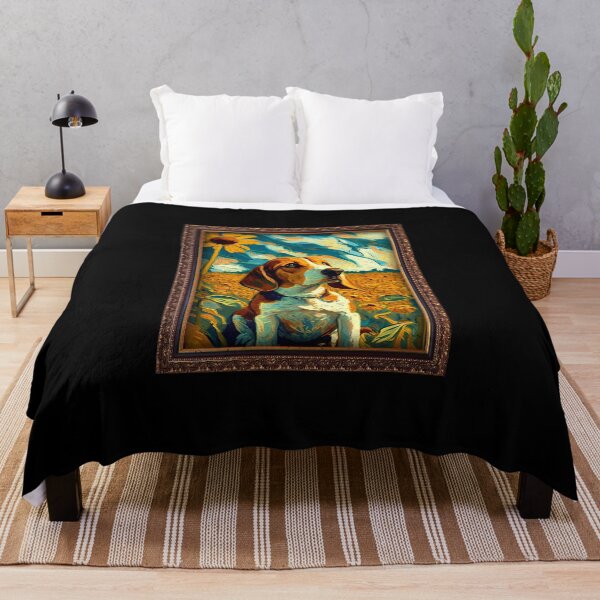 Item preview, American Foxhound Sunflower Painting Adorable Dog designed and sold by rafaeltto.
