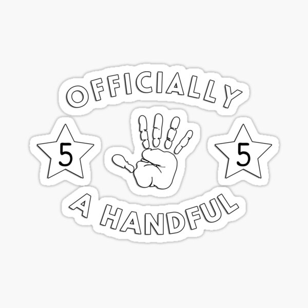 officially a handful 5th birthday Kids T-Shirt for Sale by Matjermoon