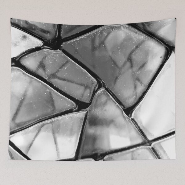 Item preview, Coloured glass close up photo design in black and white  designed and sold by WorldOfWendyArt.