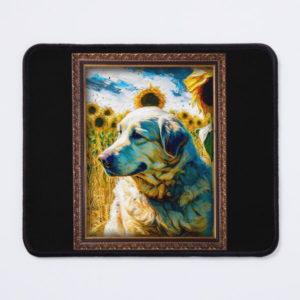 Item preview, Anatolian Shepherd Sunflower Painting Adorable Dog designed and sold by rafaeltto.