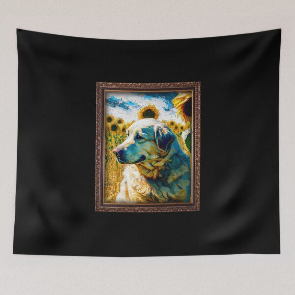 Item preview, Anatolian Shepherd Sunflower Painting Adorable Dog designed and sold by rafaeltto.