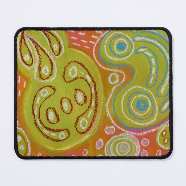 Item preview, Green and orange abstract painting…Frog Pond designed and sold by acbcesarz.