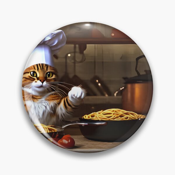 Aperçu de l'œuvre Chat mangeant des spaghettis créée et vendue par OkGalerieRB.