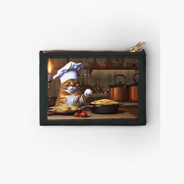 Aperçu de l'œuvre Chat mangeant des spaghettis créée et vendue par OkGalerieRB.